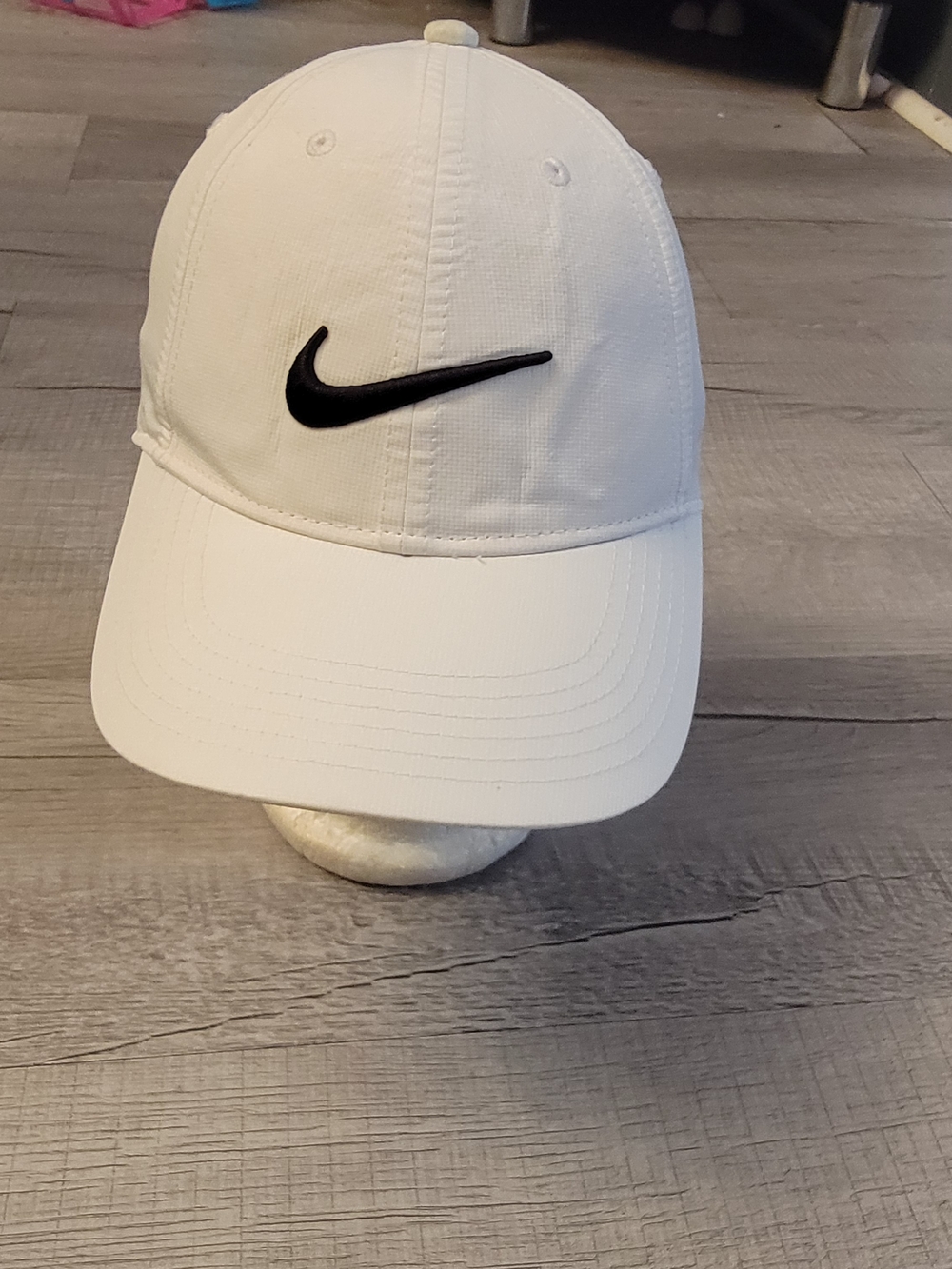 Nike White Swoosh Adjustable Baseball Cap